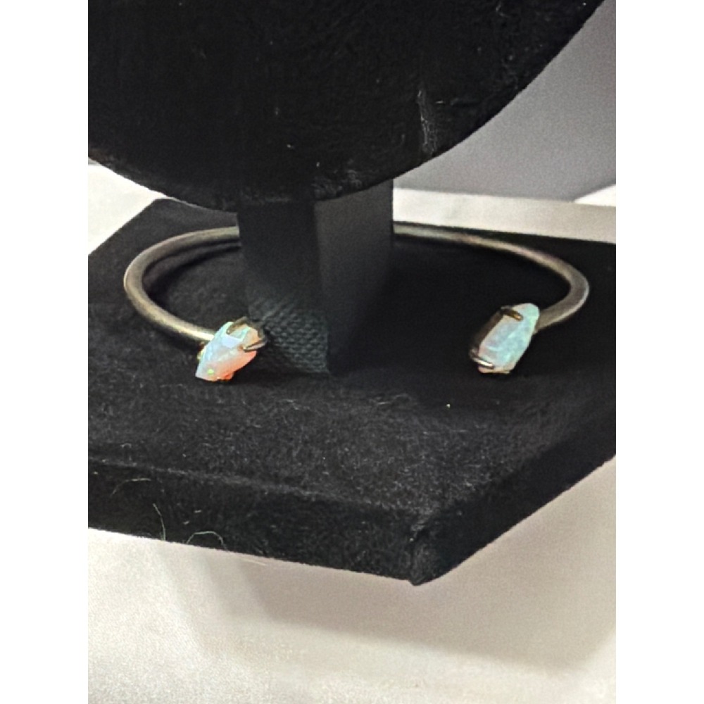 Kendra Scott Gold Tone Raw Opal Open Cuff Bracelet